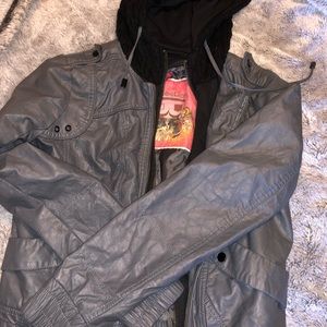 Faux leather jacket